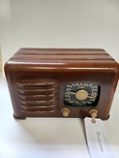 1941 Zenith Radio Model 5D625 Wood Console Art Deco Antique Vintage Tube Radio picture