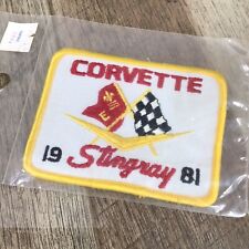 Vintage Corvette Stingray 1981 Embroidered Patch New Sealed in Original Package picture
