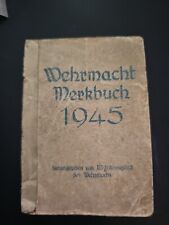 WWII German Wermacht Merkbuch 1945 soldier's diary book picture