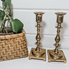 Vintage Antique Brass Set of 2 Candlestick Holders picture