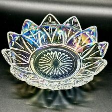 Vtg Federal Indiana Glass Pattern Petal Crosses Clear Pressed Glass 5-3/4” Bowl picture