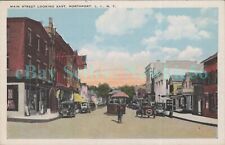 Northport LI NY - MAIN STREET LOOKING EAST - Postcard Trolley picture