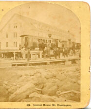 NEW HAMPSHIRE, Railway Station at Summit House, Mt. Wash--Kilburn Stereoview A79 picture