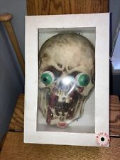Vintage Halloween Light Up Skull Decoration Piece Extremely Rare picture