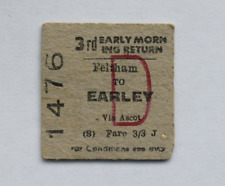 British Railway Ticket FELTHAM to EARLEY 3rd class #1476 picture