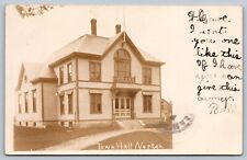 1907 RPPC NORTON MASSACHUSETTS TOWN HALL real photo postcard picture