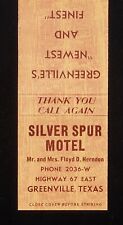 1950s Silver Spur Motel Mr. and Mrs. Floyd D. Herndon Highway 67 Greenville TX picture