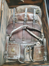 US M1902 M1904 WWI McClellan Cavalry Leather Saddle Bags w Horse Bridle Blinders picture
