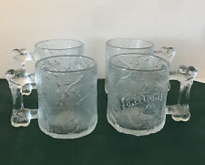 Vintage Set 4 RocDonalds Flintstones Pre Dawn Bone Glass Mugs Cups McDonalds USA picture
