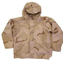 US Army Mens Military Jacket Adult XLarge Desert Camo Parka Cold Weather STAINS picture