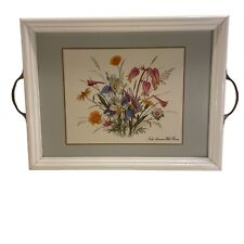 Vintage Pimpernel North American Wildflowers Decorative Tray Handles England picture