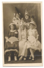 5 People in Great HALLOWEEN COSTUMES ca1908 RPPC  picture