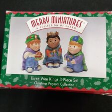1997 Hallmark Merry Miniatures Three Wee Kings Nativity Wise Men Ornaments w Box picture