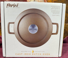 Parini Cookware Golden Oil Cast Iron Dutch Oven 2.4 qt Brand New Sealed in Box picture