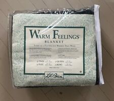 Vintage LL Bean Warm Feelings Throw Blanket Full NOS 80” X 90” Ombré Red Green picture