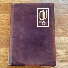1915 Sooners University of Oklahoma Yearbook Sports Fraternity Club Velvet picture