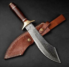 Custom Handmade Damascus steel Hunting Dao Blade  Knife with Wooden Handle picture