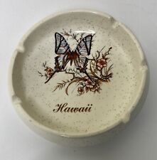 Vintage Hawaii Butterfly Ashtray by Treasure Craft Made in USA Pottery 6