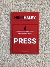 Nikki Haley New Hampshire Primary Press Credential January 23, 2024 picture