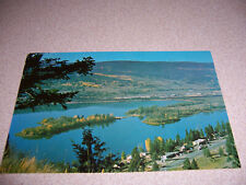 1972 AERIAL-VIEW, WILLIAMS LAKE & SCOUT ISLAND, BC. VTG PHOTO POSTCARD picture