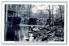 1943 The Falls On The Silvermine River New Canaan Connecticut CT Postcard picture