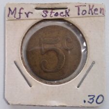 Token Vintage Early 1900s Manufacturer Stock 5¢ Lucky Coin  picture