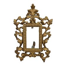 Vintage Gold Baroque Picture Frame Metal Hollywood Regency Rococo Art Nouveau  picture