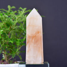 1.1LB Natural yellow gum flower obelisk tower quartz crystal point healing picture