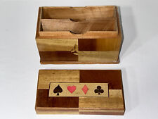Marquetry Wooden Box Inlaid Playing Cards Wooden Storage Box Nautical Design picture