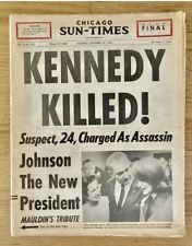 Chicago Sun Times November 23 1963 Kennedy Killed - Weeping Lincoln on Back picture