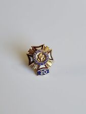 US VFW 20 Year Lapel Pin  Veterans Of Foreign Wars  picture