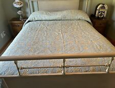Vintage Sears Bellissimo Collection Heavy Woven Bedspread 80” X 95“ Blue/Yellow picture