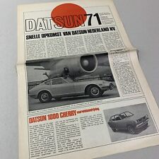 DATSUN 71 / newspaper brochure 4p RAI 1971 NL / 240Z CHERRY / good condition picture