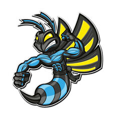 ANGRY HORNET BEE THIN BLUE LINE BACK THE BLUE VINYL DECAL WINDOW BUMPER GRAPHIC picture