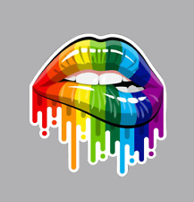 Car / fridge magnet - Rainbow Sensual Lips - magnet (5
