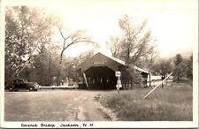 Real Photo Postcard Covered Bridge in Jackson, New Hampshire picture