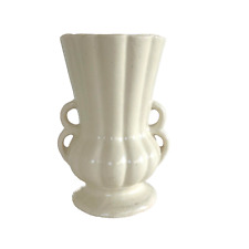 Vintage McCoy Vase Art Nouveau Cream Double Handled Farmhouse Cottage MCM ** picture