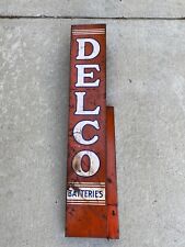 VINTAGE ORIGINAL DELCO BATTERY DISPLAY ADVERTISING Sign Old Batteries Ac Station picture