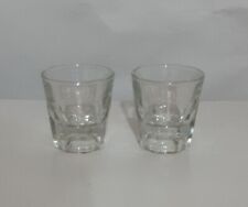 Set of 2 Clear Glass Appertif or Shot Glasses  picture