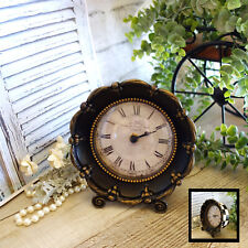 Courtly Clock Checked Clock Hand Painted Black and White Checks Clock picture