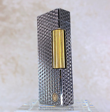 Vintage Dunhill Lighter Silver Rollagas Body Gold Roller d Logo picture