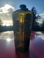 STELLAR 1860's Applied Seal Rotterdam Gin☆ Old OLIVE Green Rum Liquor Bottle picture