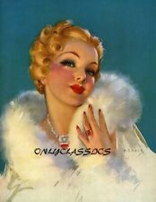 1933 Art Deco Pinup Thos. D. Murphy Rare Jules Erbit Print Jewelry Clad Blonde picture