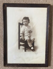 Vintage 1914 Framed Photograph of a 20 Month old child 10