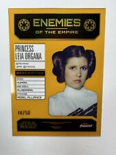 Princess Leia Organa 2023 Topps Finest Star Wars Enemies Of  Empire Gold 16/50 picture