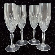 Vintage French Clear Crystal Glass Wine Goblet Glass Water Made In France Set 4 picture