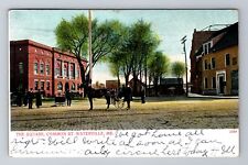 Waterville ME-Maine, The Square, Horse & Buggy, Gents, Vintage c1906 Postcard picture