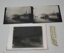 Glass Negative Frankfurt Germany 1928 Iron Foot Bridge Eisener Steg Main River picture