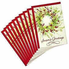 NEW 10 Christmas Cards Pack Hallmark Season's Greetings with10 Envelopes picture