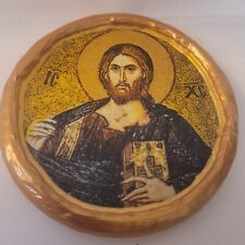 Jesus Christ Pantocrator Rare Catholic and Greek Eastern Orthodox Round Icon picture